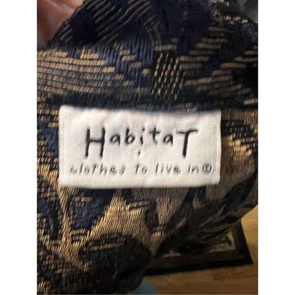 Habitat Blue & Gold Tapestry Boxy Art to Wear Jacket Size M - Picture 5 of 7